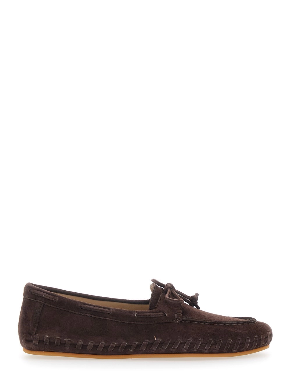 Le monde beryl Mocassini 'Driver' con Dettaglio con Fiocco in Pelle Scamosciata Marrone Donna