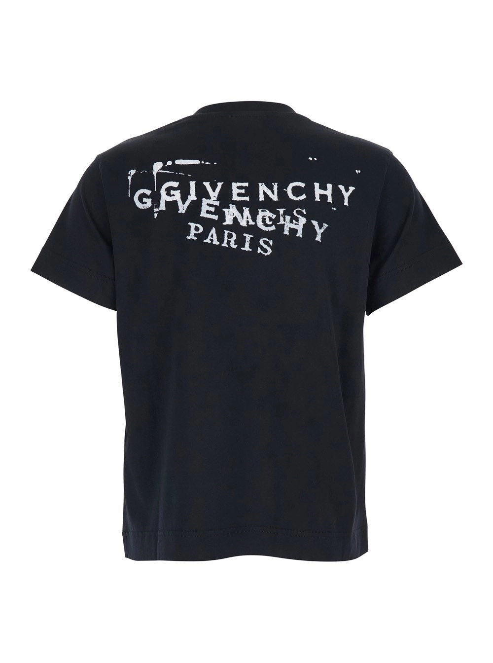 Givenchy T-Shirt con Logo sul Fronte e sul Retro in Cotone Nera Donna, view 2