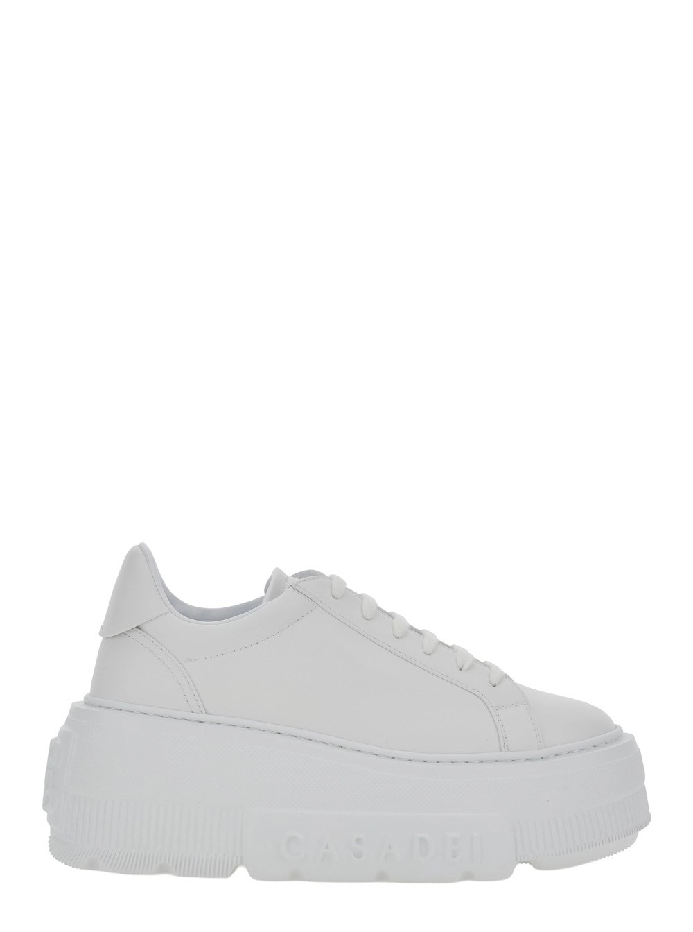 Casadei Sneakers 'Nexus' con platform e logo lettering sul lato in pelle bianche donna
