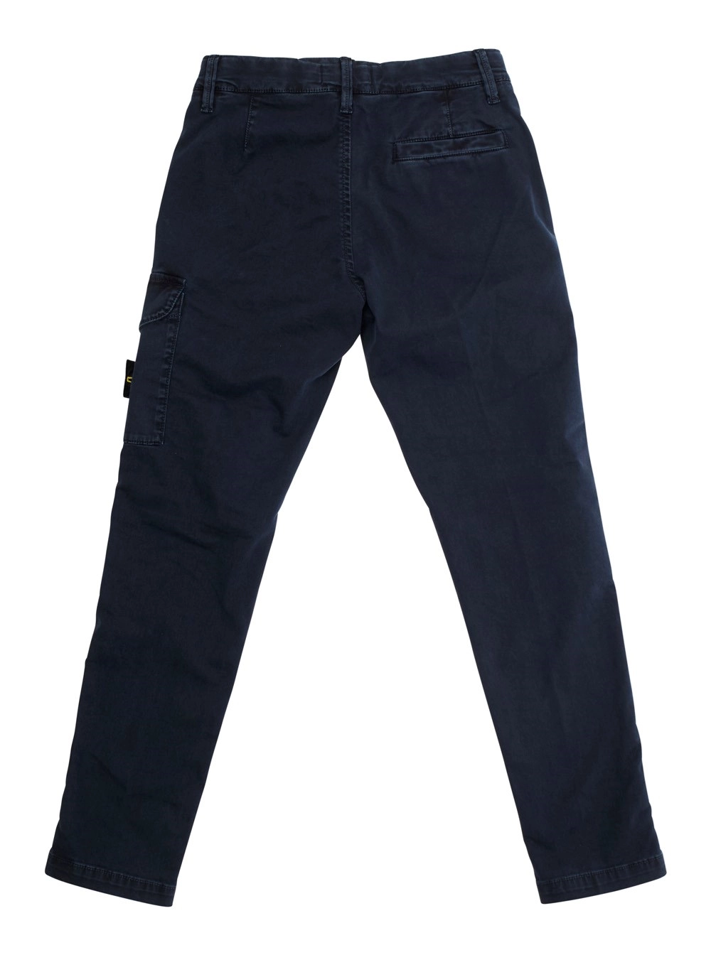 Stone island kids Pantalone con Una Tasca Cargo sul Fronte e Patch Logo sul Fronte in Cotone Stretch Blu Bambino, view 2