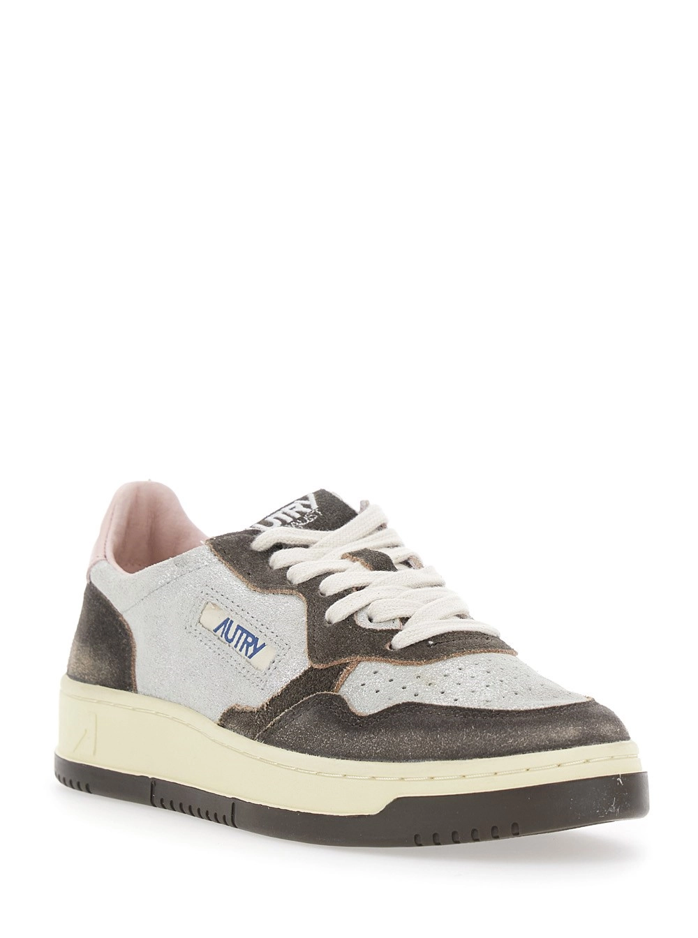 Autry Sneakers 'Medalist LS' con Patch Logo sulla Linguetta ed effetto invecchiato in Pelle Scamosciata marroni Donna, view 2