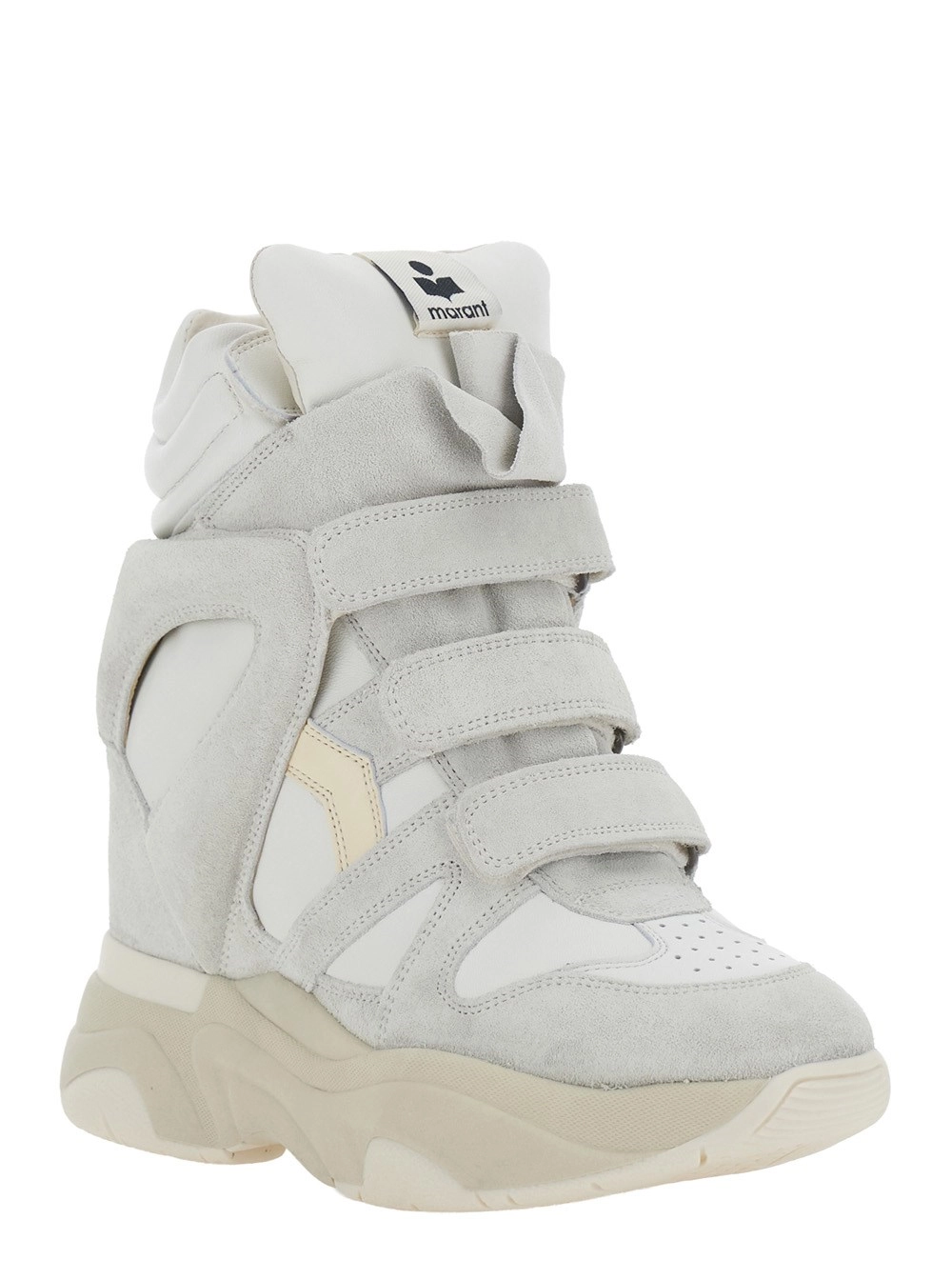 Isabel Marant Balskee-GZ sneakers con suola in gomma e tomaia in tessuto tecnico bianco donna, view 2