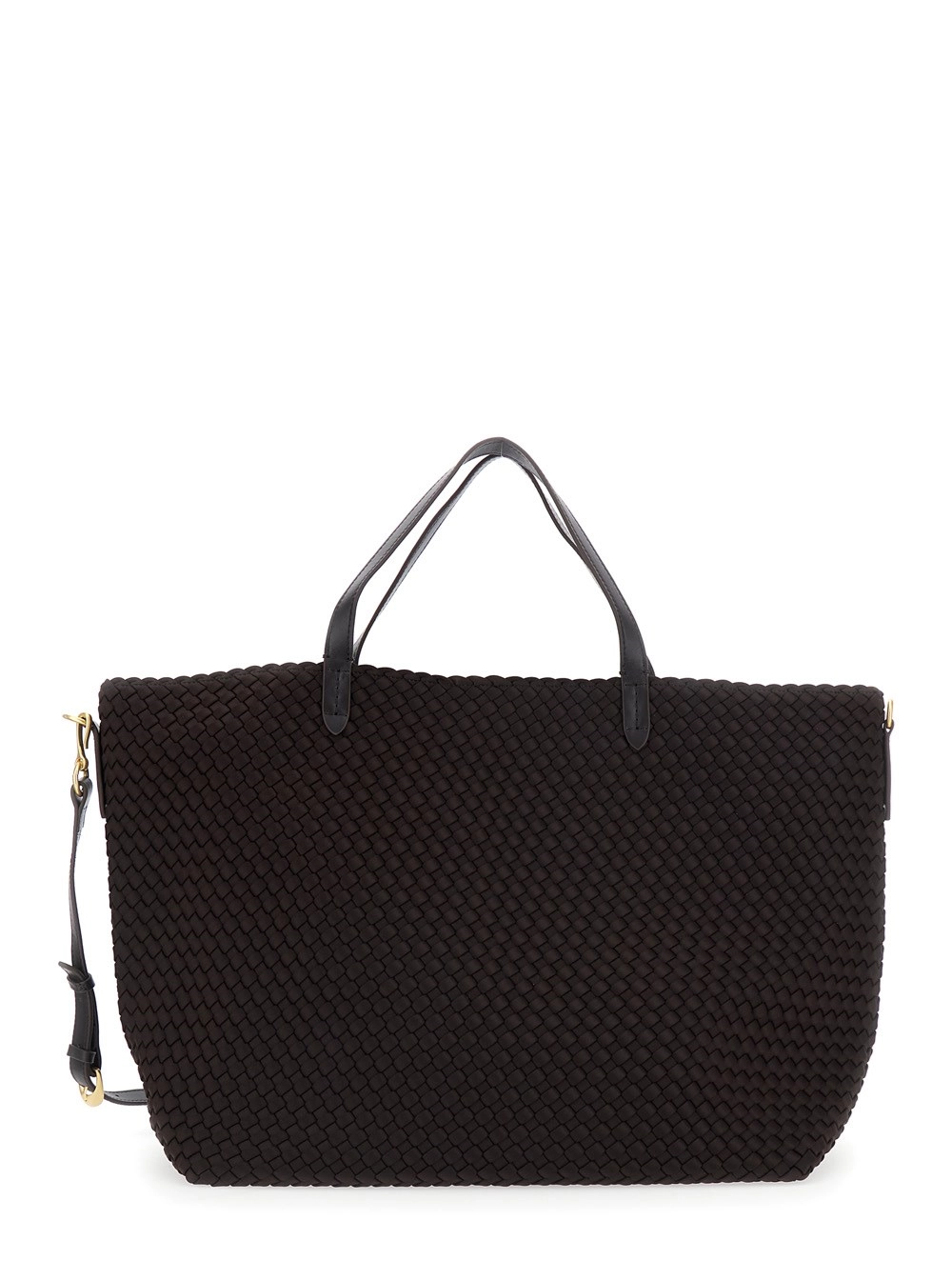 Naghedi Borsa Shopping 'Geneva' con Tracolla Regolabile e Removibile e Motivo Intrecciato in Ecopelle Marrone Donna