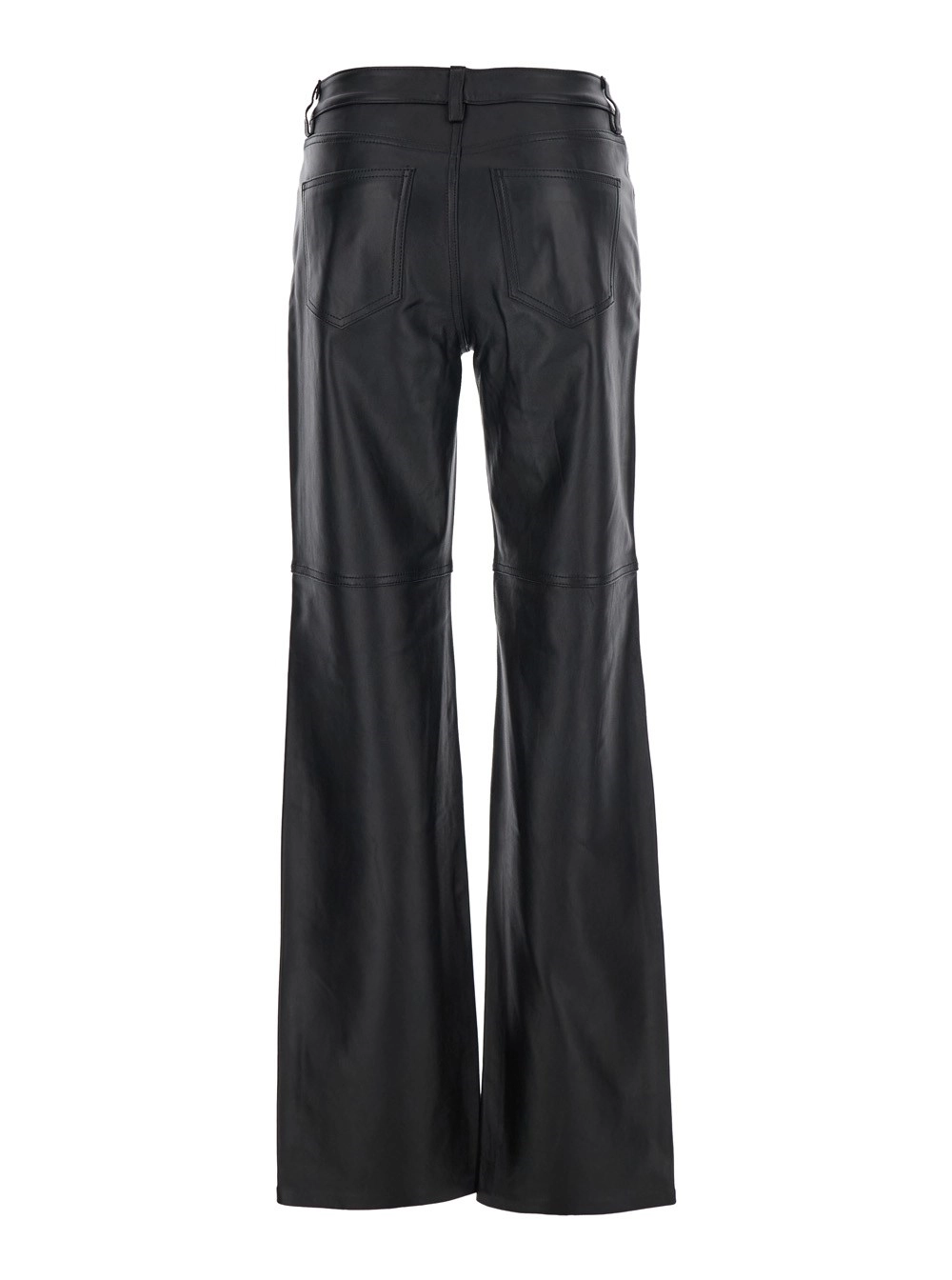 Michael michael kors Pantalone con Passanti per Cintura in Pelle Nero Donna, view 2