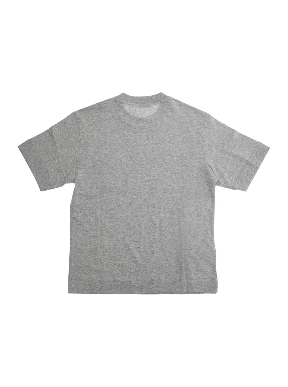 Marni kids T-Shirt Girocollo con Logo Lettering in Cotone Grigia Bambino, view 2