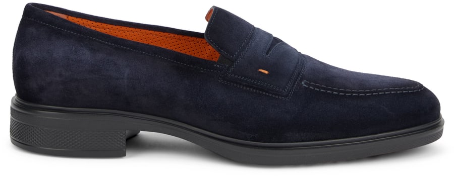 Santoni Mocassini in pelle scamosciata