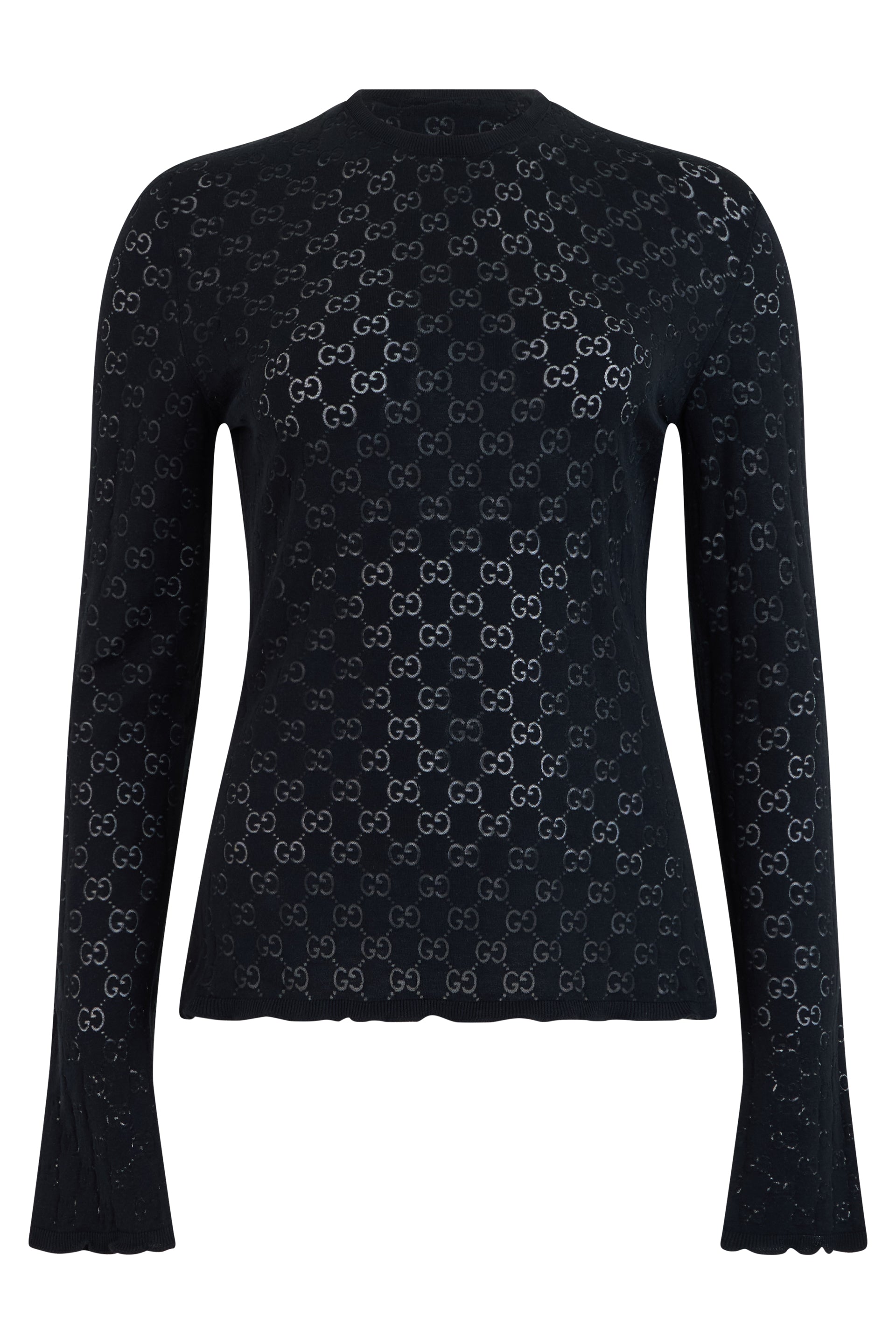 Gucci T-shirt a maniche lunghe con monogram