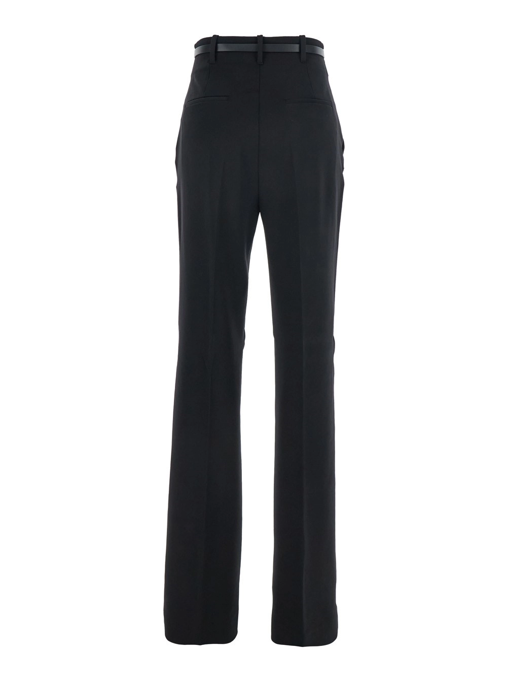 Sportmax Pantalone 'Texas' con Cintura con Fibbia Metallica in Tessuto Nero Donna, view 2
