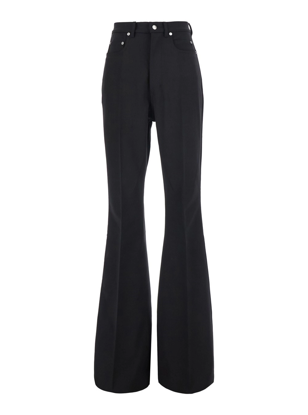 Rick Owens Pantaloni 'Bolan Bootcut' Svasati con Gamba Ampia in cotone Neri donna