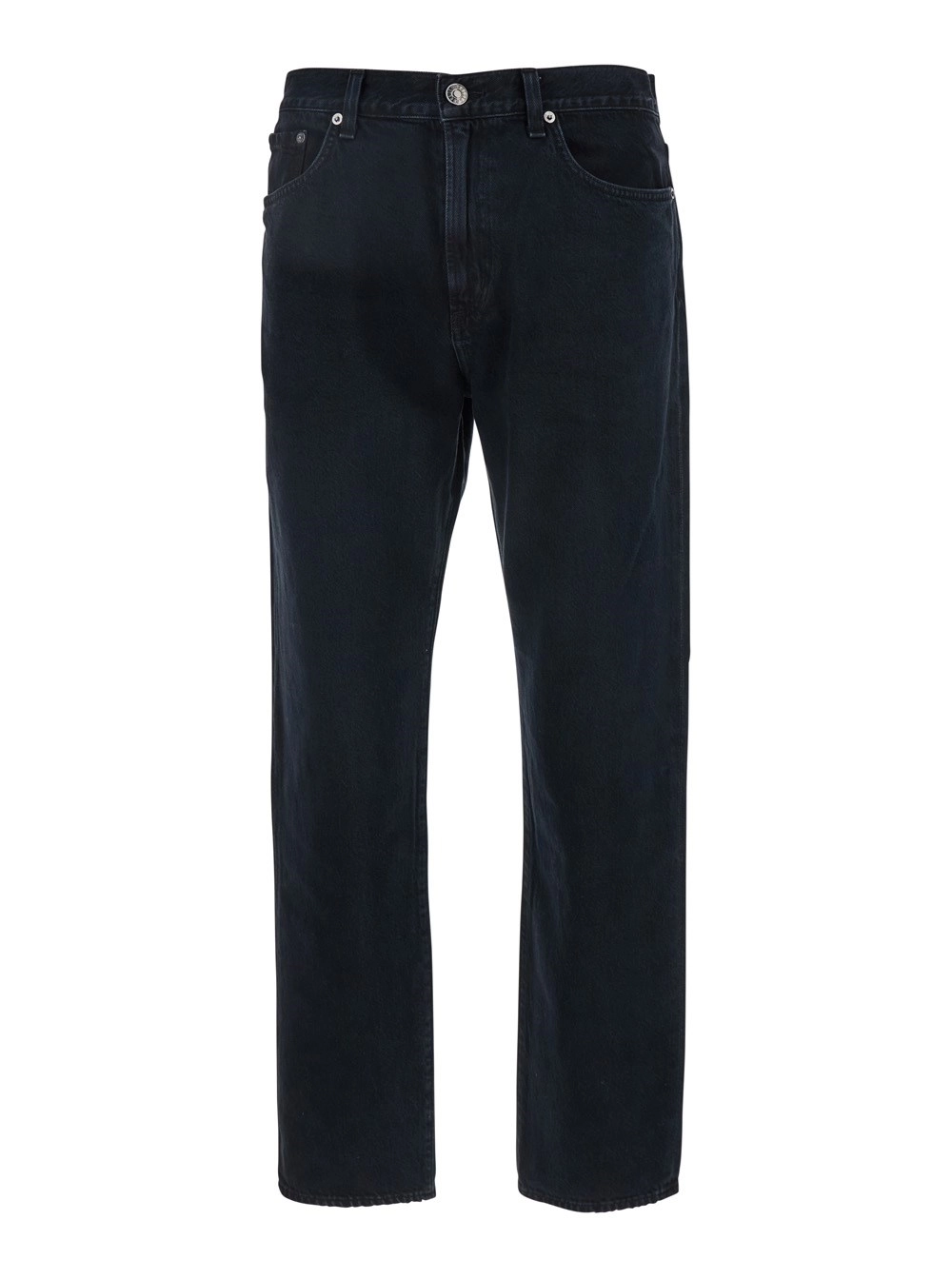 Agolde Jeans 'Curtise' con Patch Logo sul Retro in Denim Nero Uomo