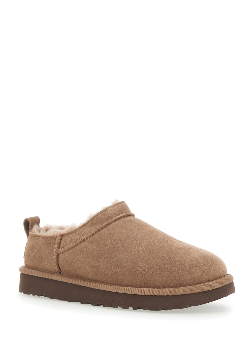 UGG Stivaletti 'Classic Micro' con Logo Impresso in Suede Beige Donna, view 2