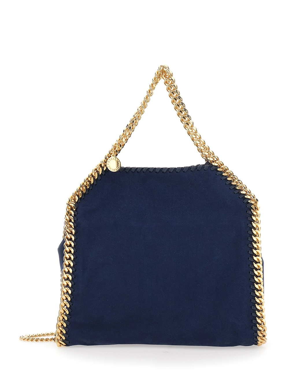 Stella McCartney Falabella Mini Bag Alter Suede con dettagli in suede blu e donna