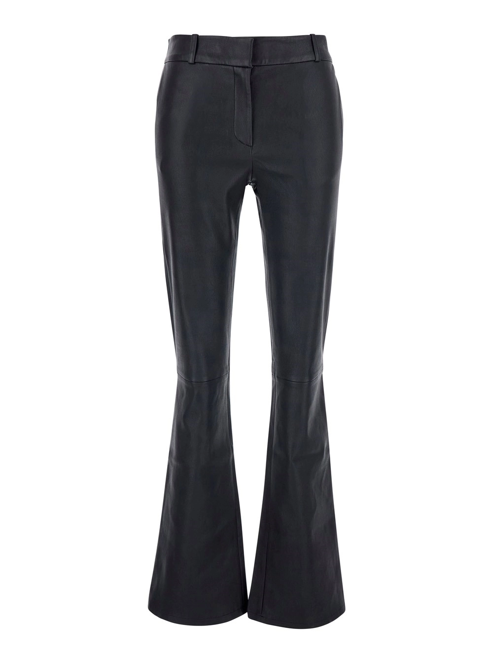 Arma Pantaloni 'Lucia' con vita elasticizzata in pelle neri donna