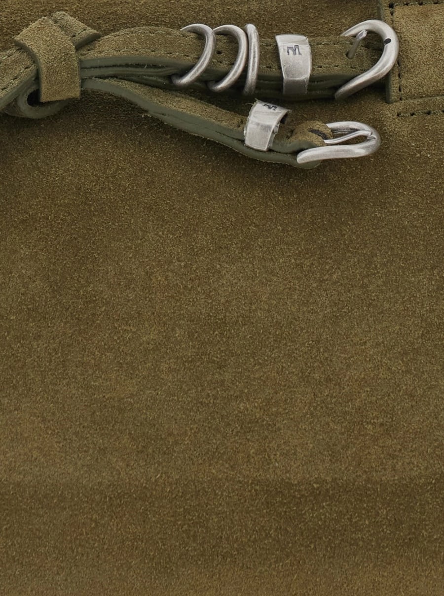 Margesherwood Borsa a spalla 'Grandma Used' con cinturino regolabile sul fronte in suede verde donna, view 5