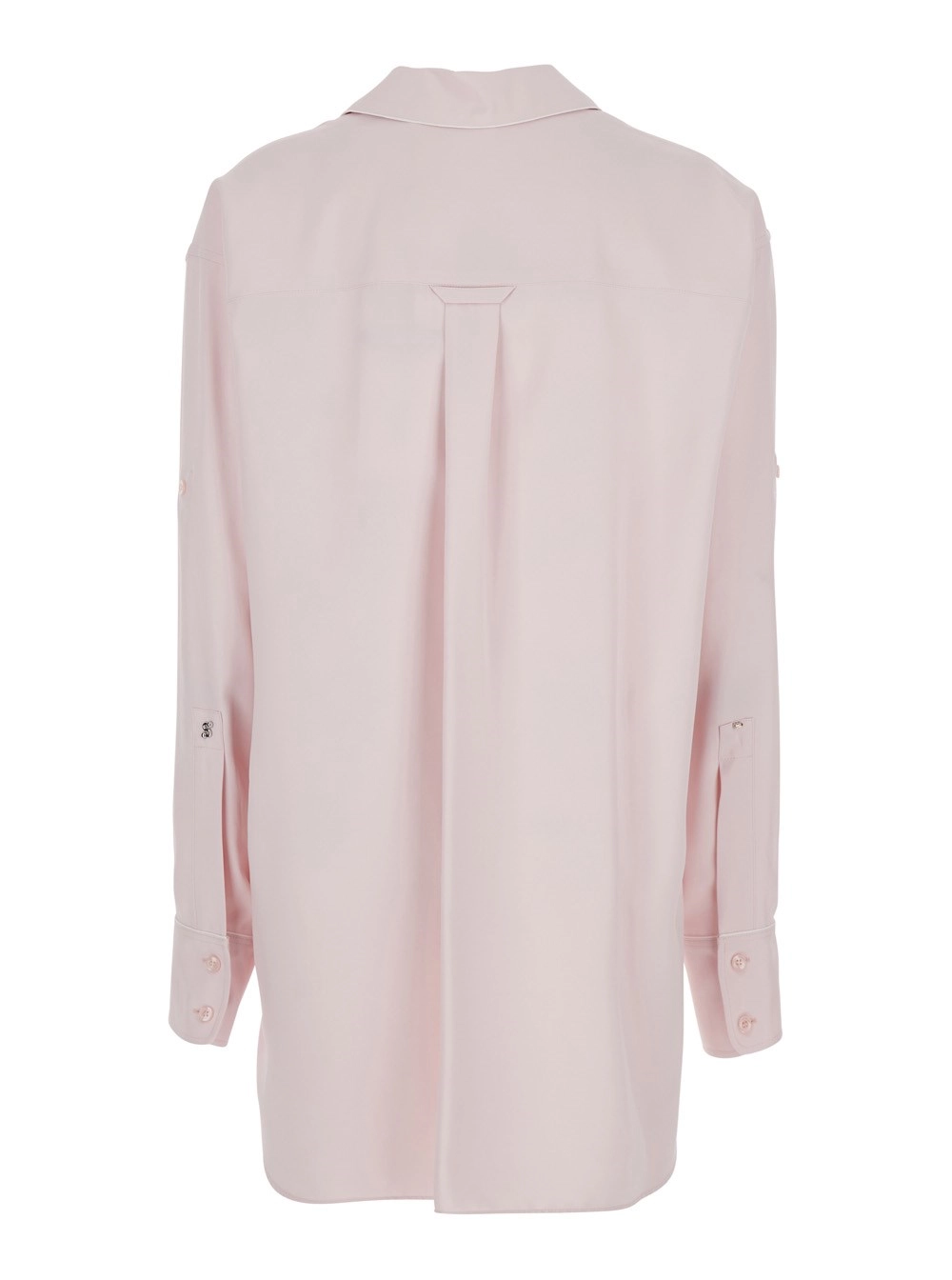 Sportmax Camicia Oversize 'Cocco' con Colletto a Revers e Tasca Applicata sul Fronte in Viscosa Rosa Donna, view 2