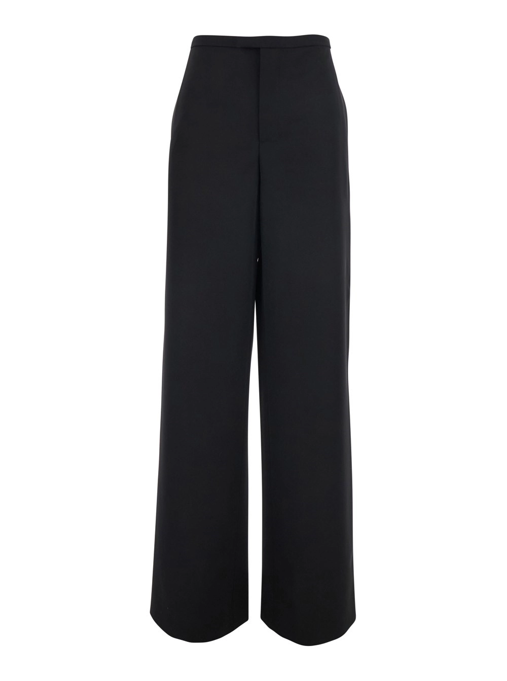 Gucci Pantaloni con due tasche a filetto sul retro in lana neri donna