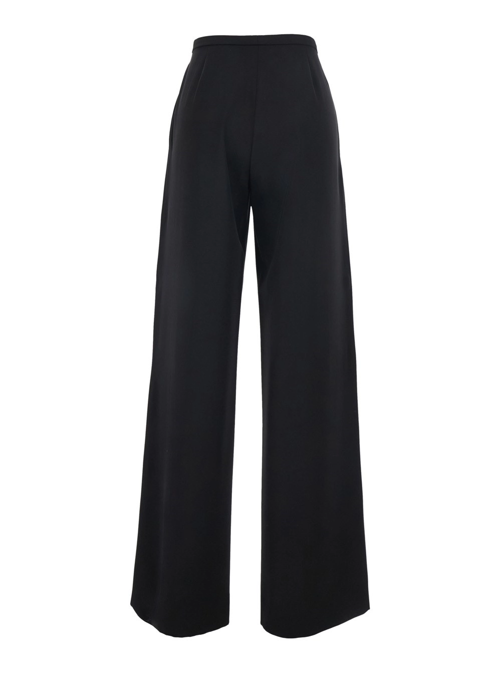 Gucci Pantaloni con due tasche a filetto sul retro in lana neri donna, view 2