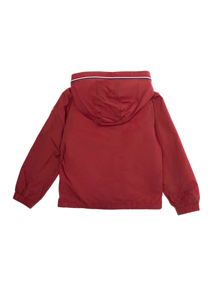 Moncler kids Giubbotti 'GRANDUC JACKET' Rosso con Cappuccio e Chiusura Frontale in Polyamide Bambino, view 2