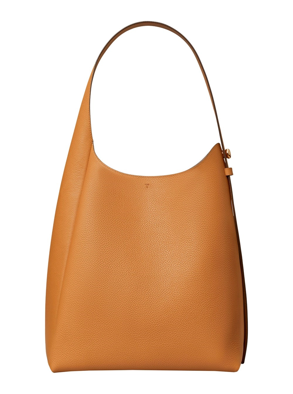 Tory Burch Borsa a Spalla 'Rony' con Tracolla Sottile e Bottone con Logo in Pelle Beige Donna
