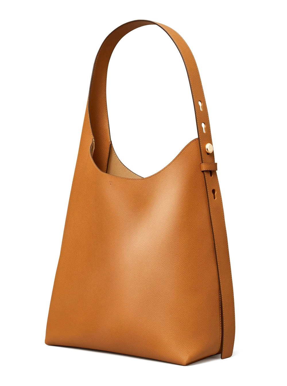 Tory Burch Borsa a Spalla 'Rony' con Tracolla Sottile e Bottone con Logo in Pelle Beige Donna, view 2