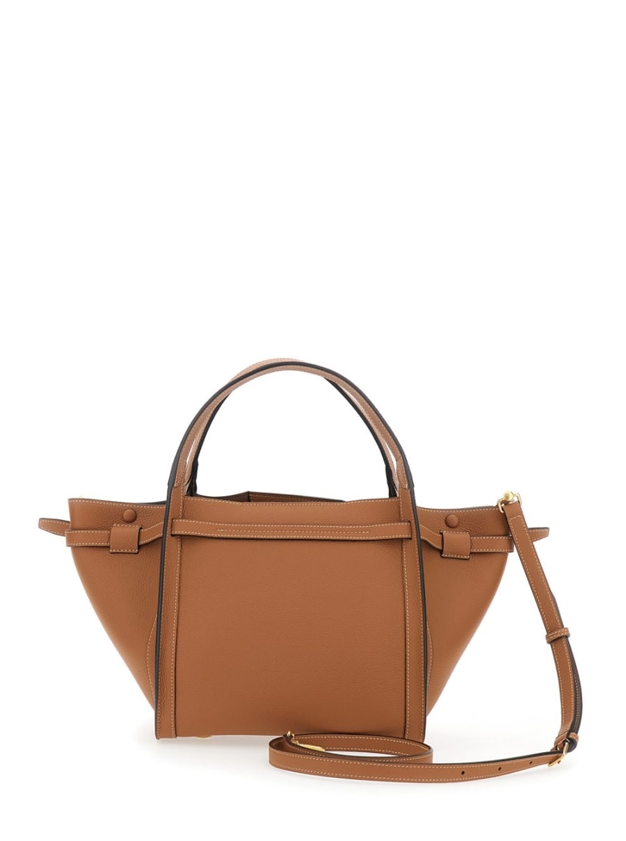 Tod's Borsa Shopping Media con Placca T Timeless sul Fronte e Tracolla Regolabile e Removibile in Pelle Marrone Donna, view 4