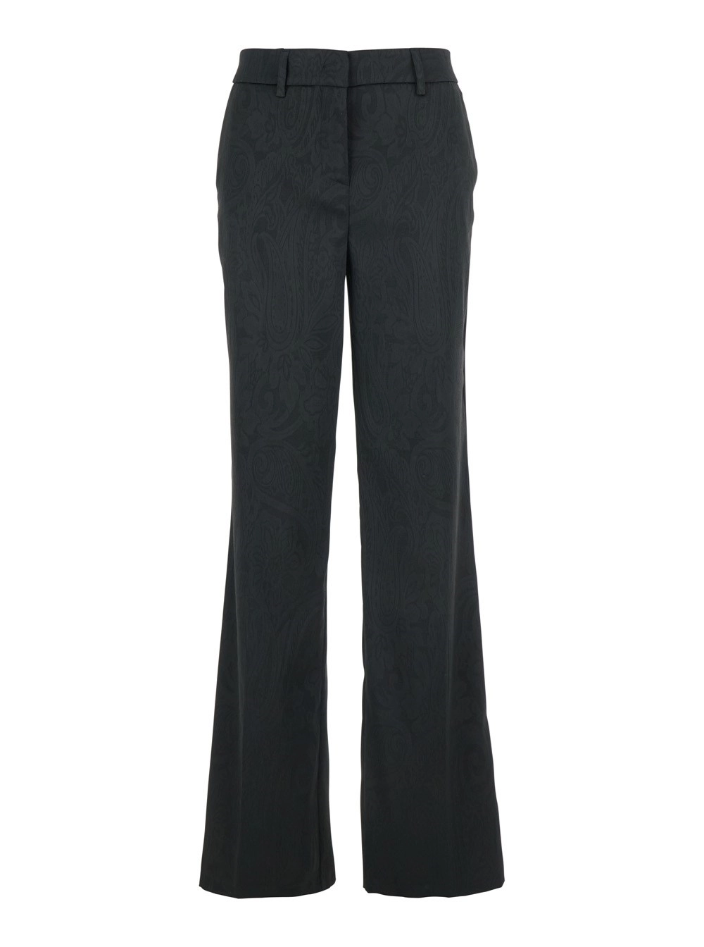 Leplain Pantaloni con Effetto Damascato in Tessuto Neri Donna