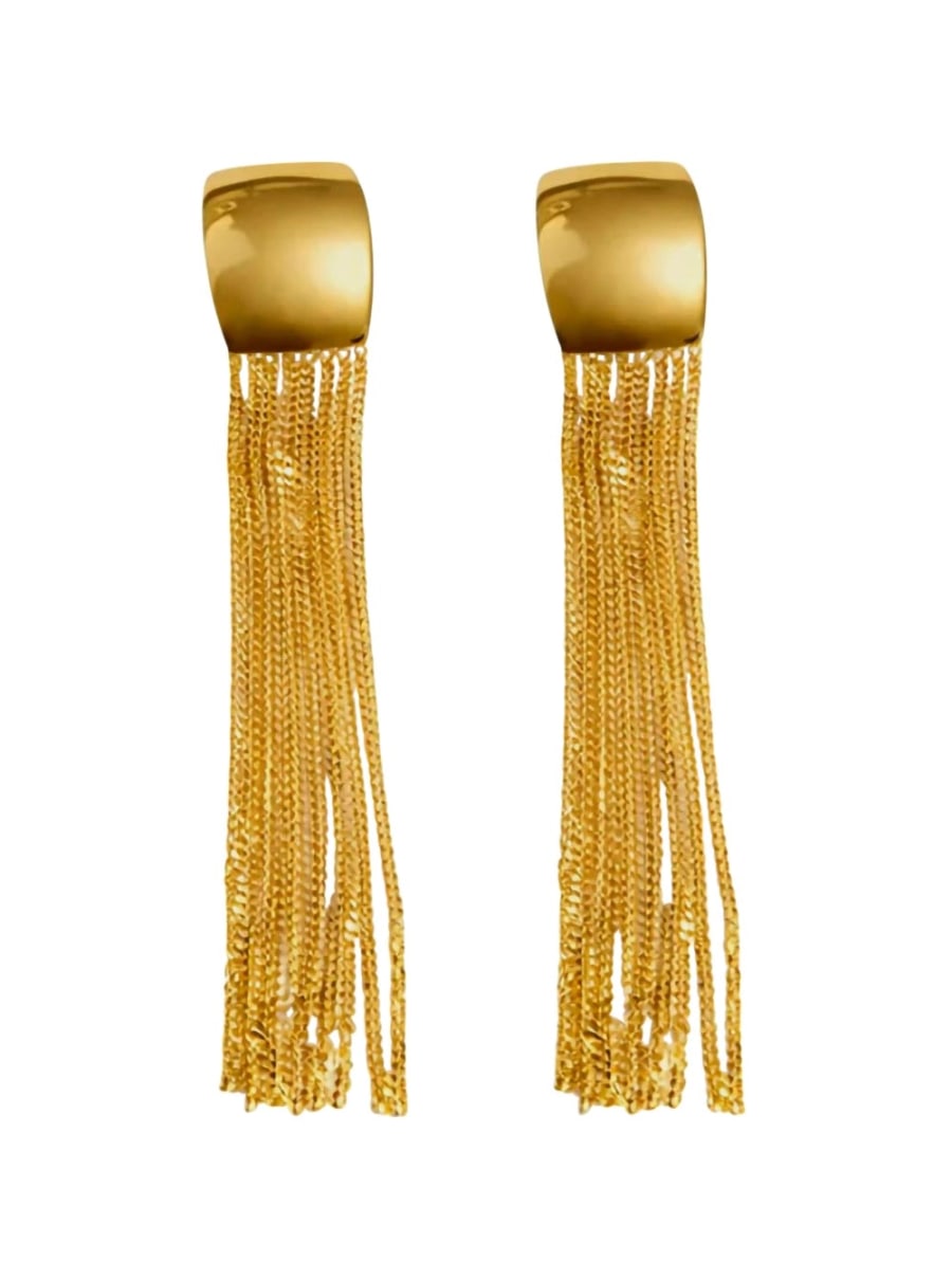 Federica tosi Orecchini 'Julie' con Design Pendente in Metallo Color Oro Donna