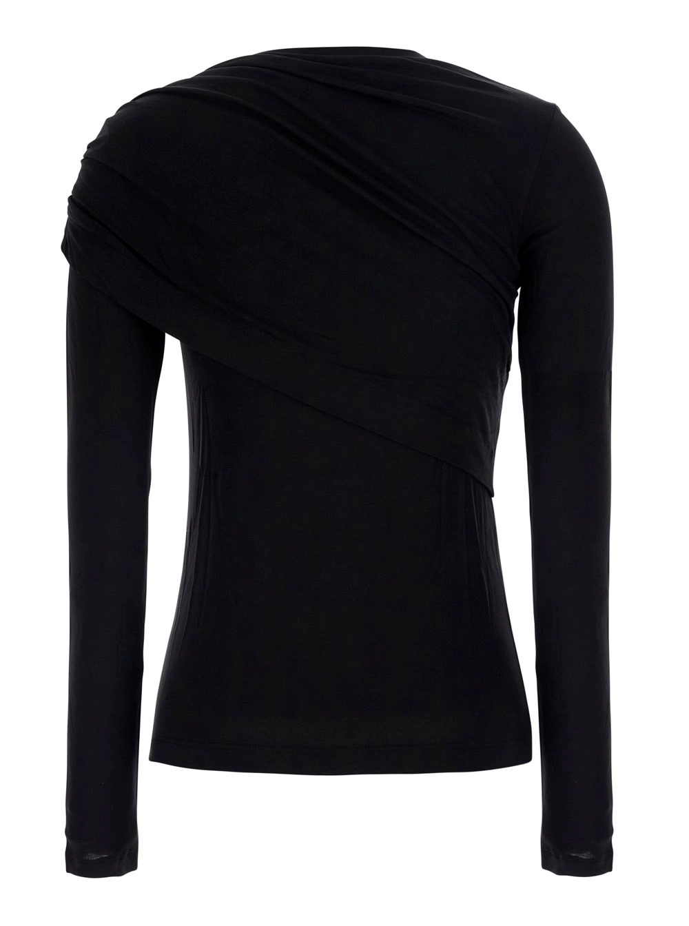 Marant etoile Top 'Dressi' con motivo drappeggiato sul fronte in viscosa nero donna, view 2