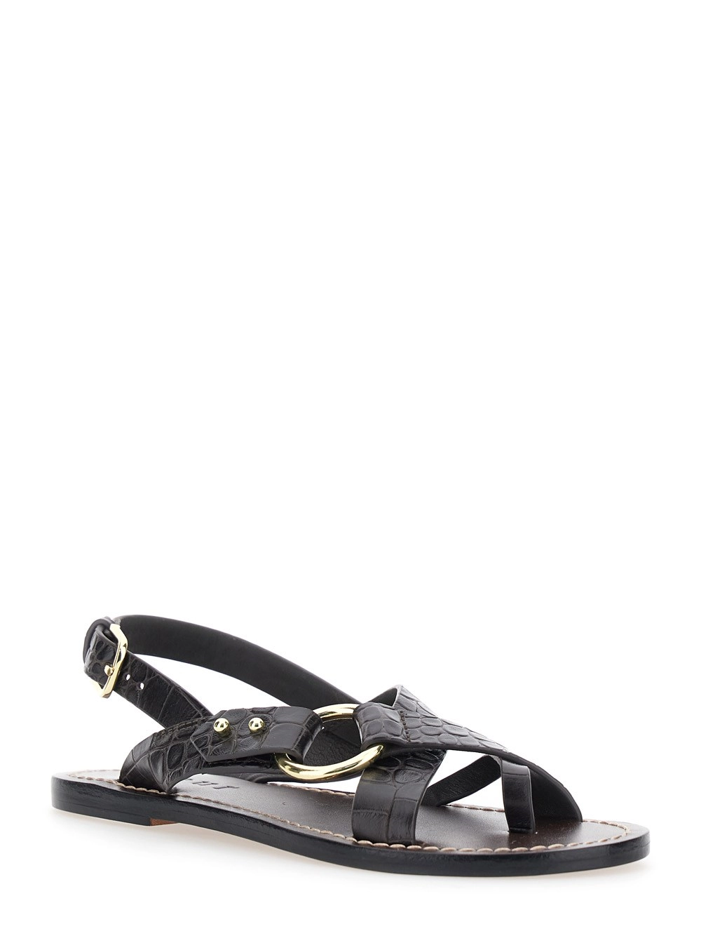 Soeur Sandali 'FLORENCE' Marroni con Dettagli in Pelle Donna, view 2