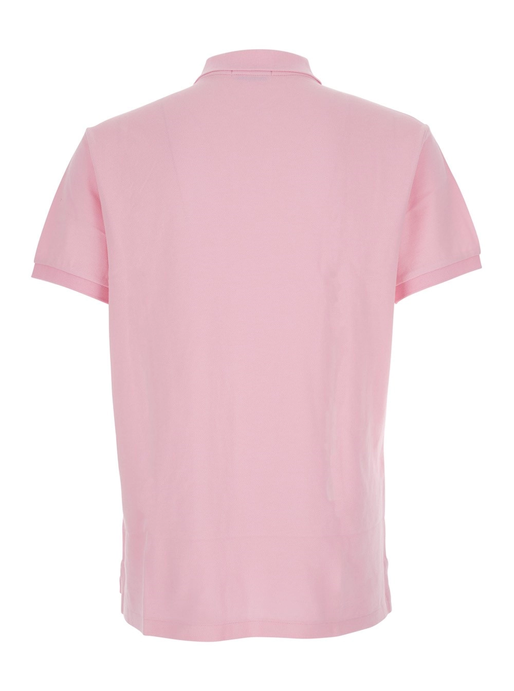 Polo Ralph Lauren Polo 'Slim Fit' con colletto classico e ricamo Cavallino sul fronte in cotone rosa uomo, view 2