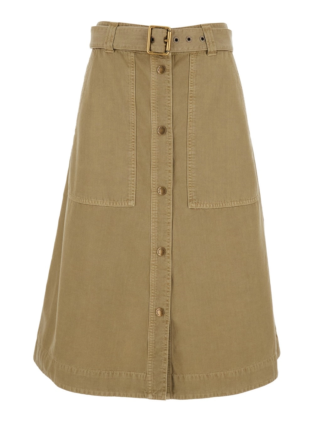 Moncler Gonna 'SKIRT' con design elegante in Cotone Beige Donna