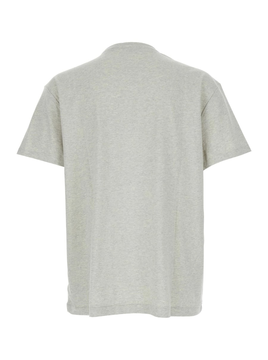 Polo Ralph Lauren T-Shirt Girocollo con Stampa Logo sul Fronte in Cotone Grigia Uomo, view 2