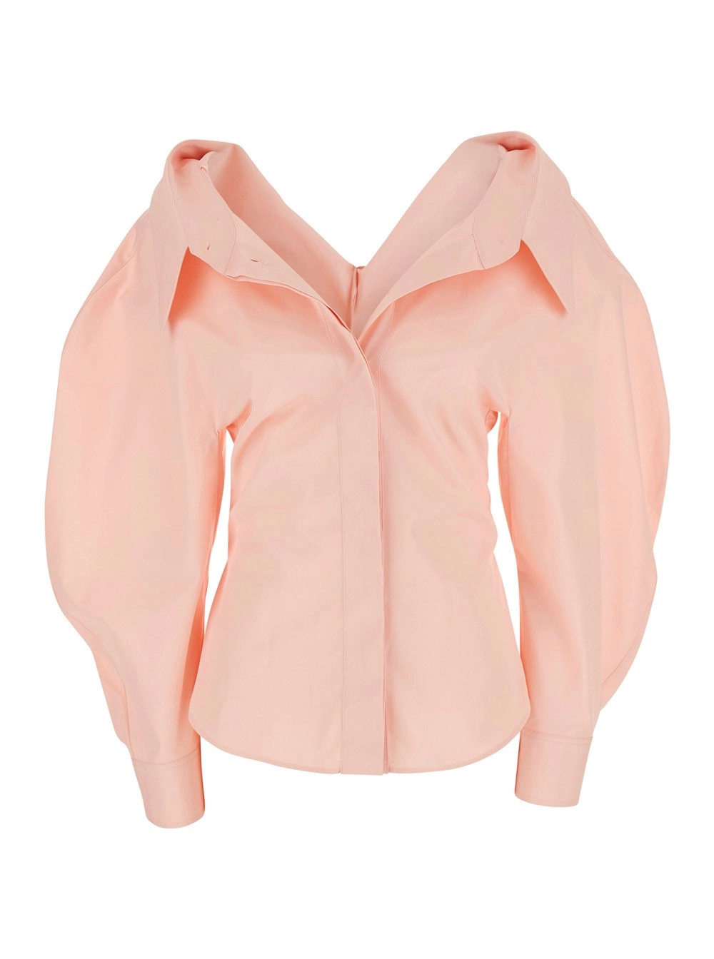 Givenchy Camicia Fitted con Design Cut-Out su fronte e retro in Cotone Rosa Donna