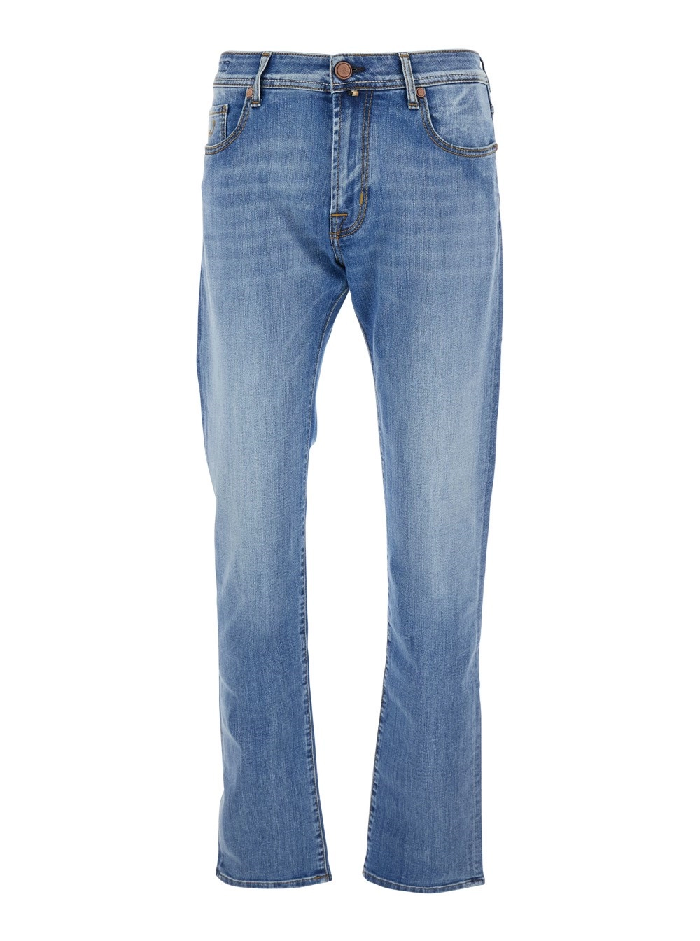 Jacob cohen Jeans 'Bard' con Doppio Patch Logo sul Retro e Ricamo Logo sul Fronte in Denim Blu Uomo