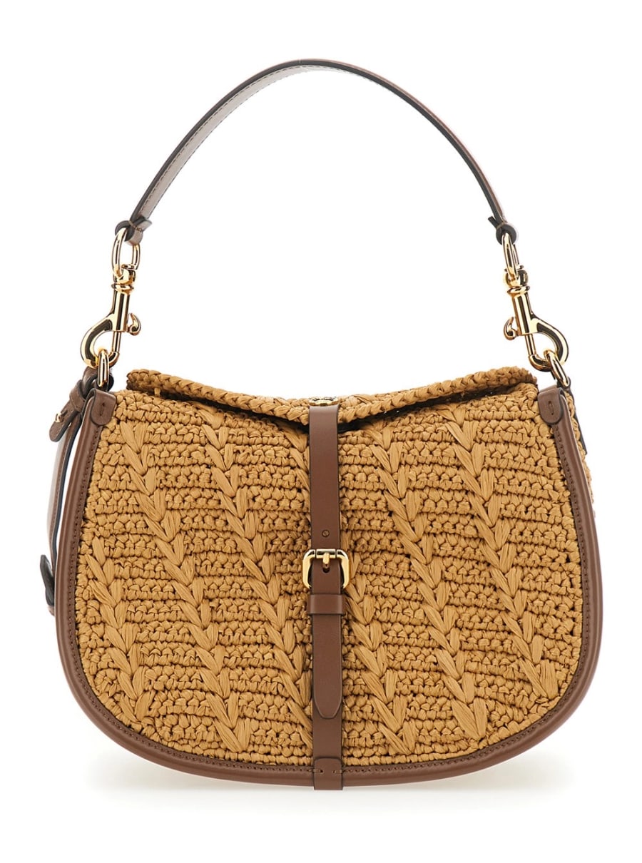 Etro Borsa a Spalla 'Pony' Media con Tracolla Regolabile e Removibile in Viscosa Beige Donna