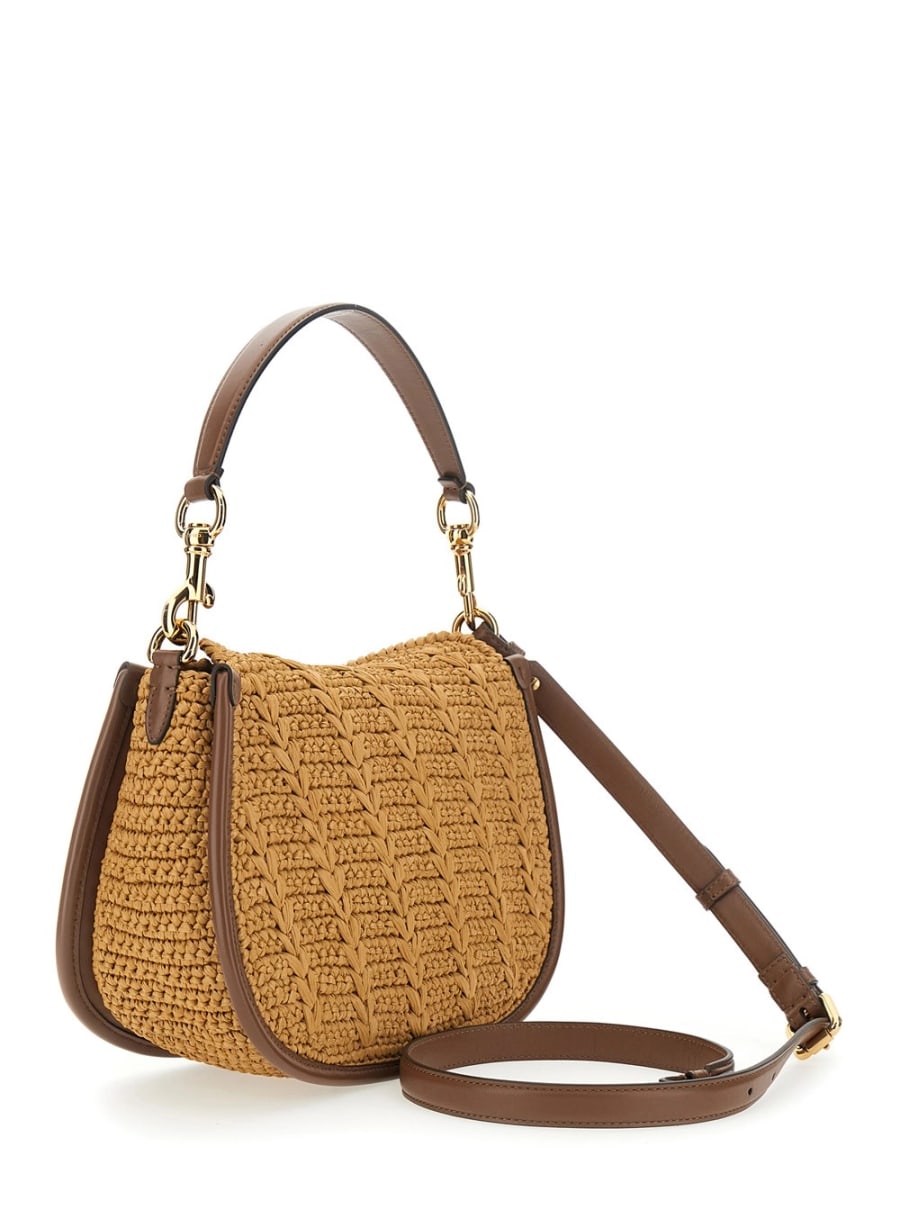 Etro Borsa a Spalla 'Pony' Media con Tracolla Regolabile e Removibile in Viscosa Beige Donna, view 3