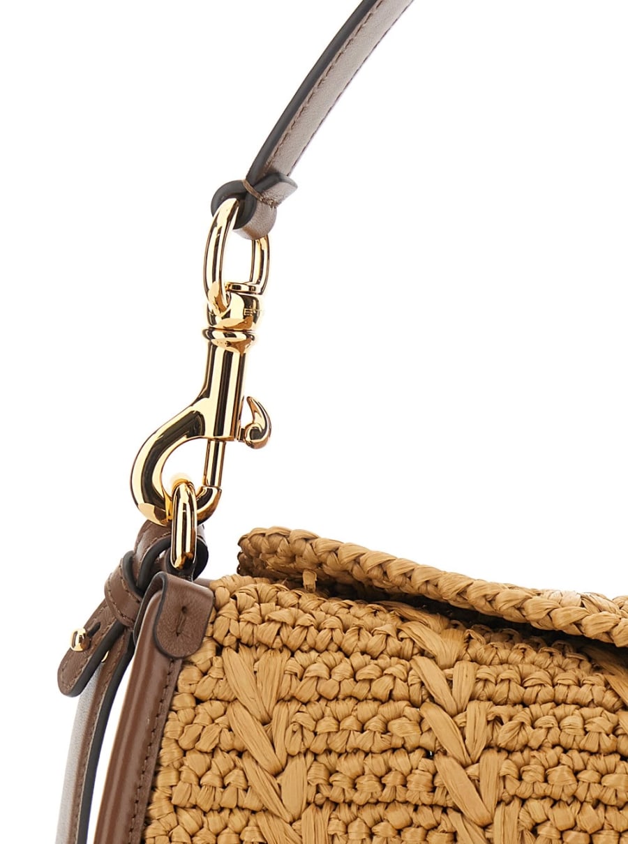 Etro Borsa a Spalla 'Pony' Media con Tracolla Regolabile e Removibile in Viscosa Beige Donna, view 5