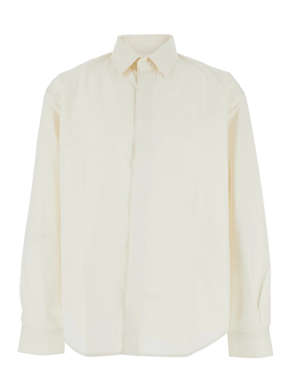 Jacquemus Camicia 'Henri' con Maxi Logo J sul Retro in Cotone Bianca Uomo