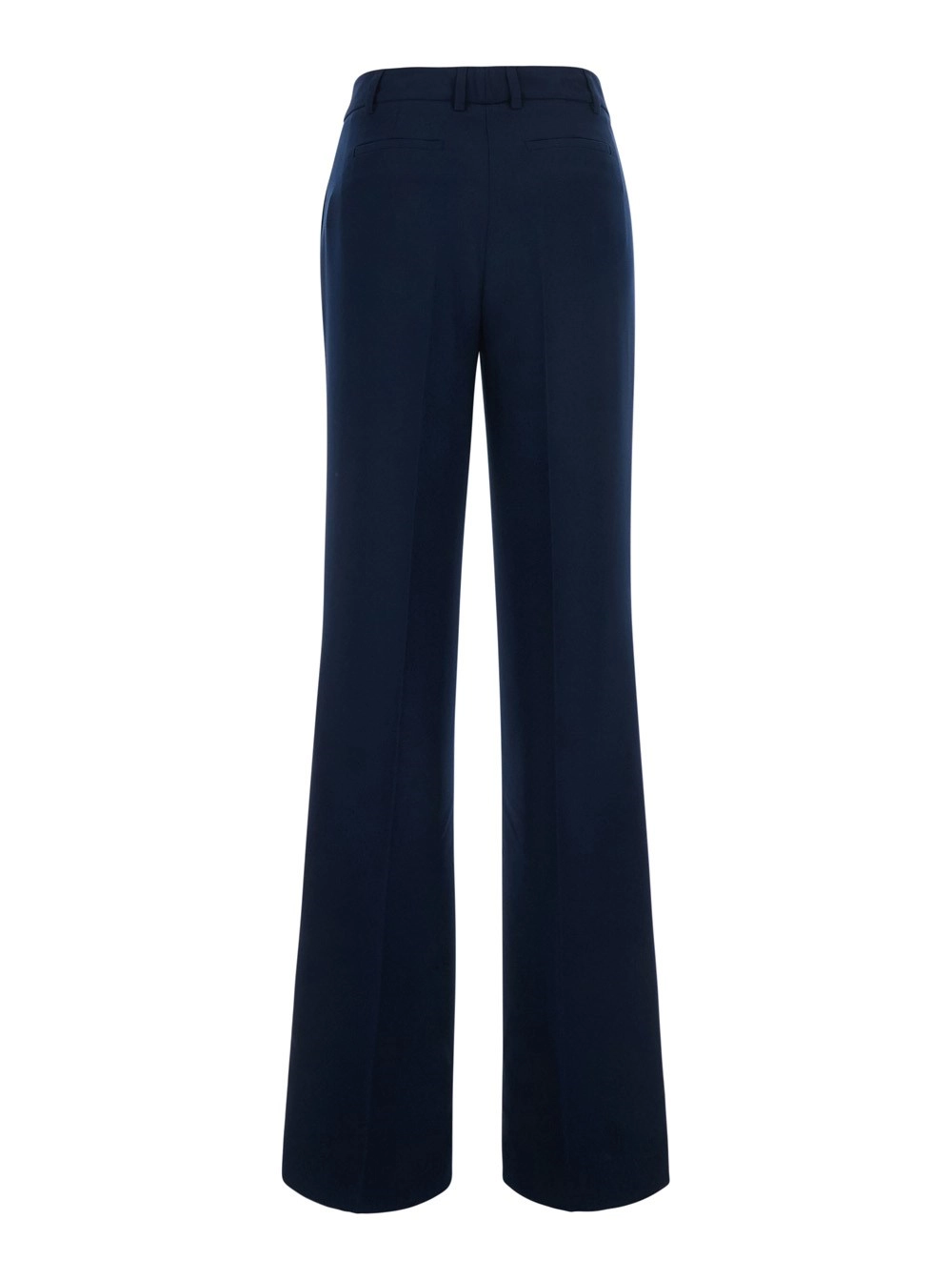 Leplain Pantaloni con passanti per cintura e gamba dritta in tessuto blu donna, view 2