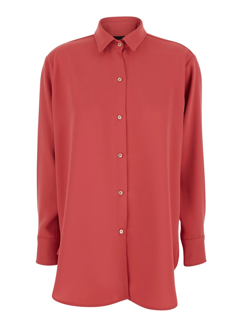 Leplain Camicia con colletto classico e chiusura con bottoni in tessuto rossa donna
