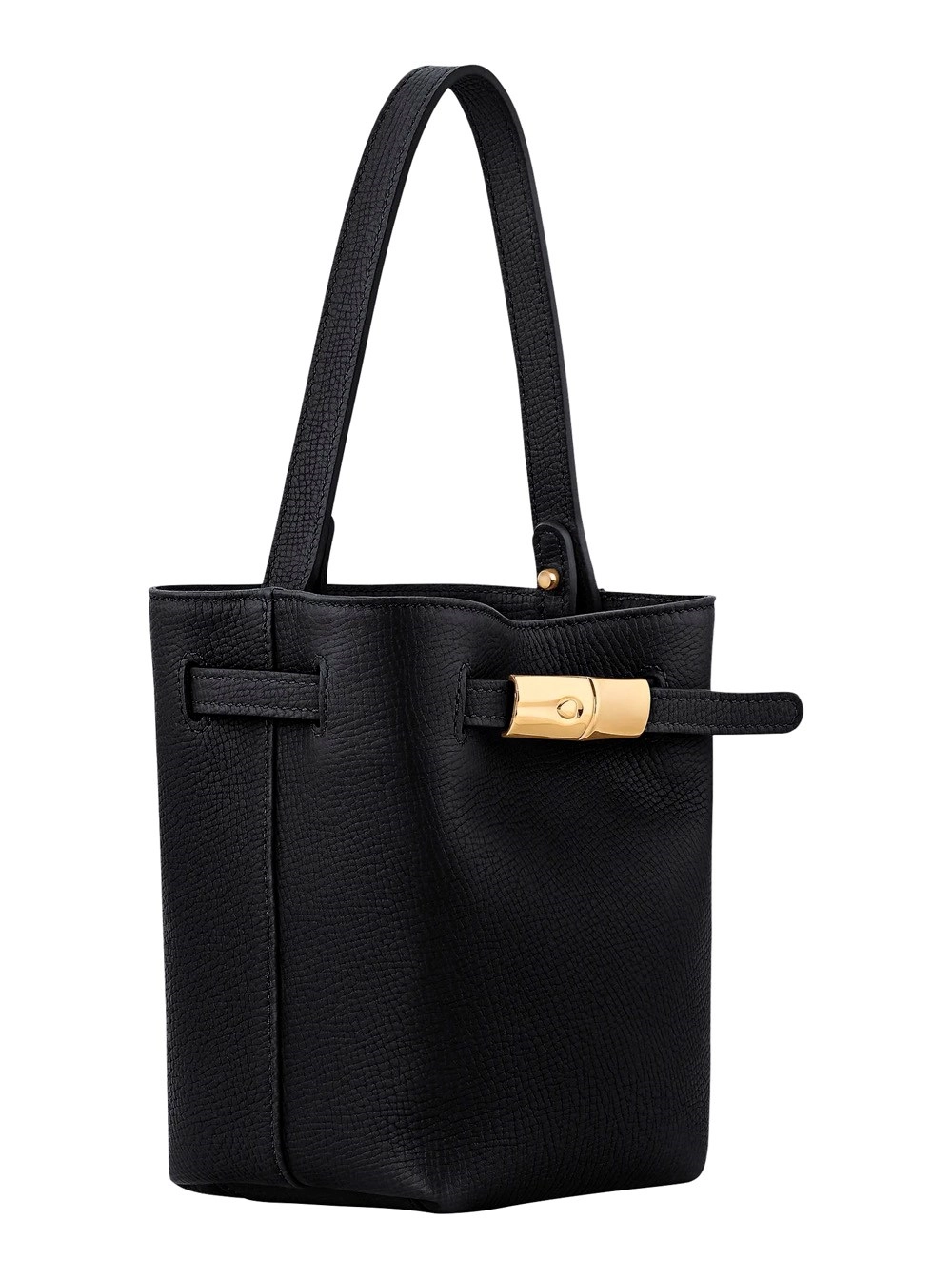 Longchamp Borsa Mini 'Le Smart Flow' con Placca Logo sul Fronte e Tracolla Regolabile e Removibile in Pelle Nera Donna, view 2