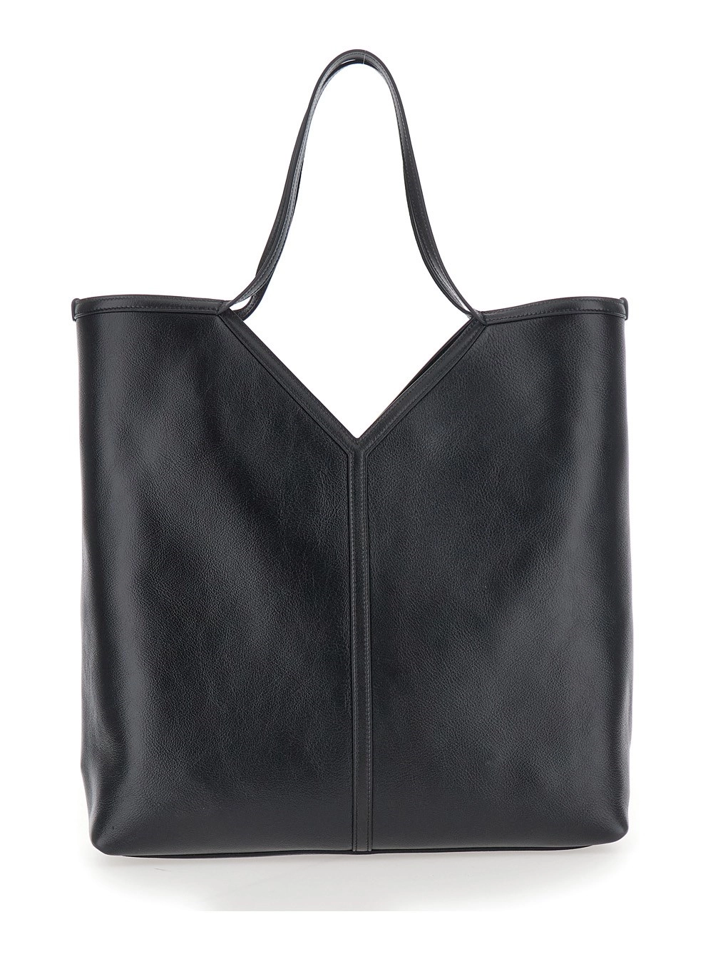 Saint Laurent Borsa a spalla 'Y TOTE' con cucitura a Y in pelle Nera uomo