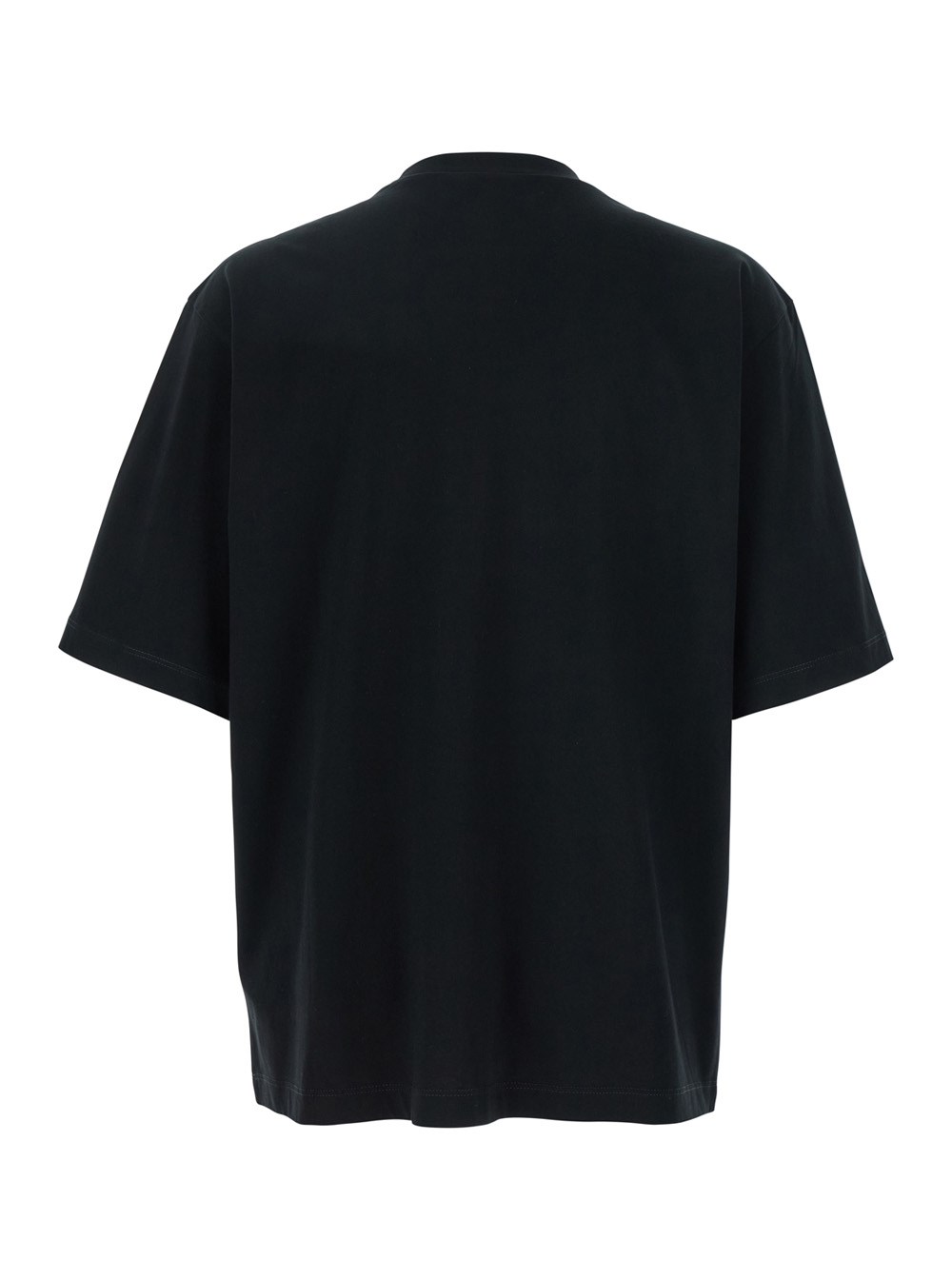 Dsquared2 T-Shirt Girocollo con Stampa sul Fronte in Cotone Nera Uomo, view 2