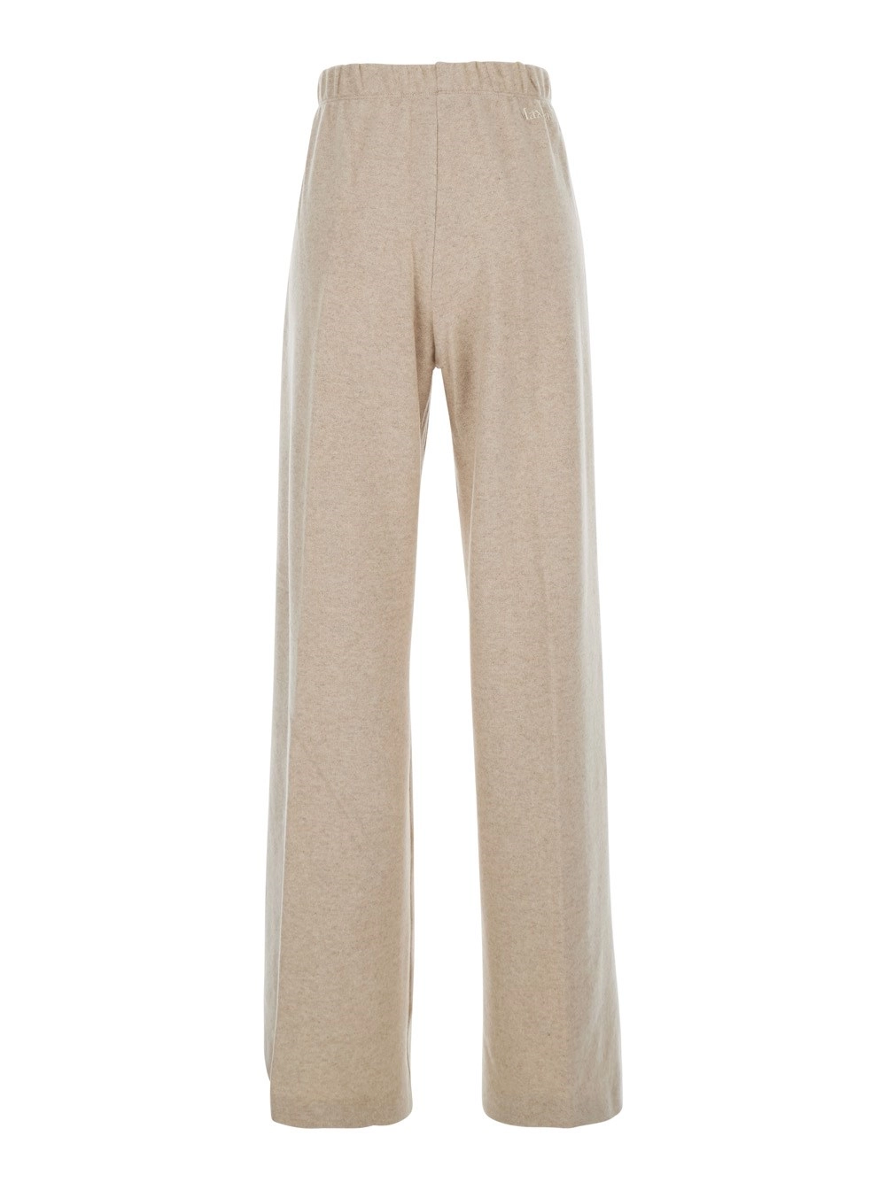 Max Mara Pure Pantaloni 'Micenea' con Pences sul Fronte e Logo Lettering sul Retro in Cashmere Beige Donna, view 2