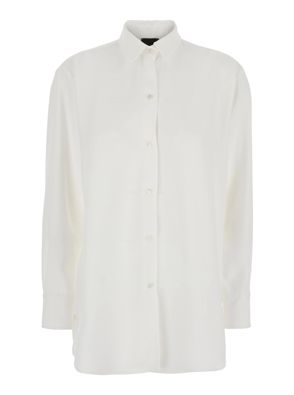 Leplain CADY OVEESIZE SHIRT - Camicia con Colletto Classico e Maniche Lunghe in Tessuto Tecnico Bianco Donna