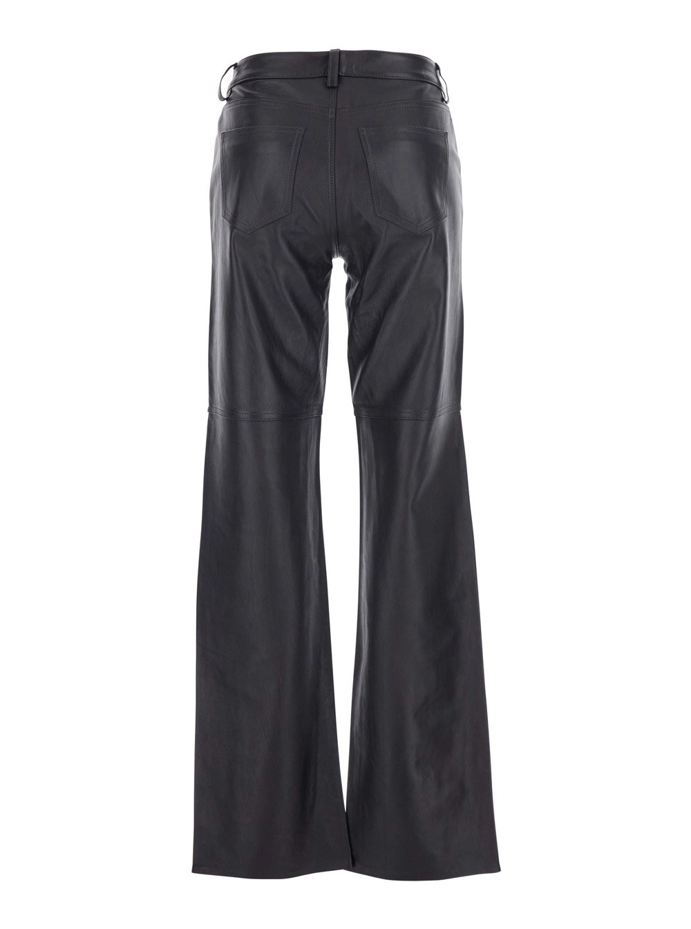 Michael michael kors Pantalone con Passanti per Cintura in Pelle Marrone Donna, view 2