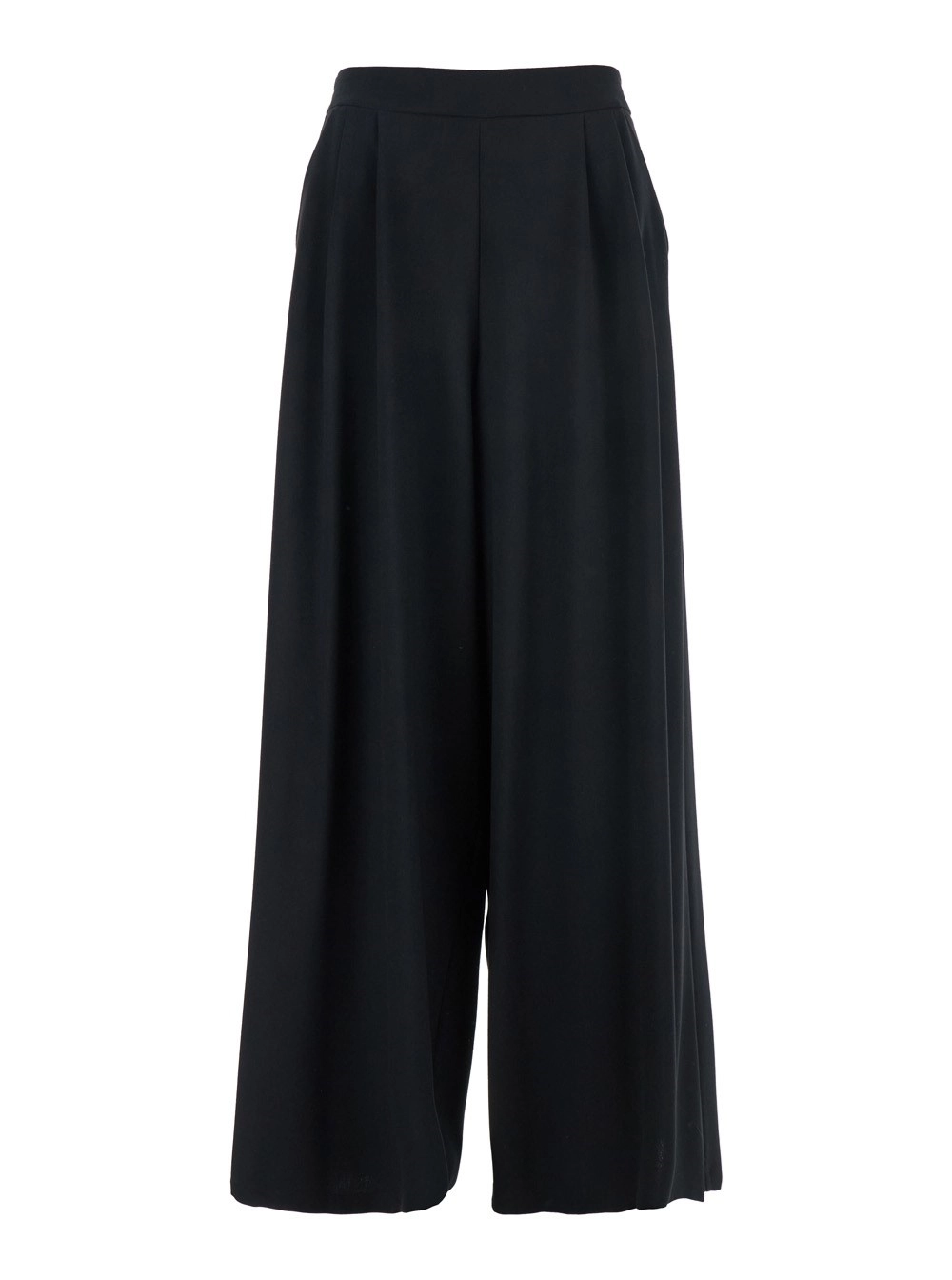 Leplain Pantalone con Vita Semi-Elasticizzata e Design Oversize in Tessuto Nero Donna