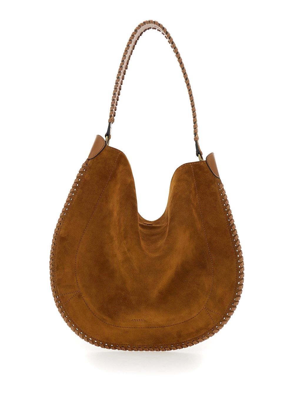 Isabel Marant Borsa a Tracolla 'Oskan Hobo' con Pochette Rimovibile in Suede Marrone Donna