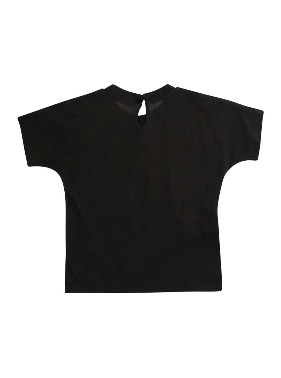 Marni kids T-shirt con logo lettering sul fronte in cotone grigia baby, view 2
