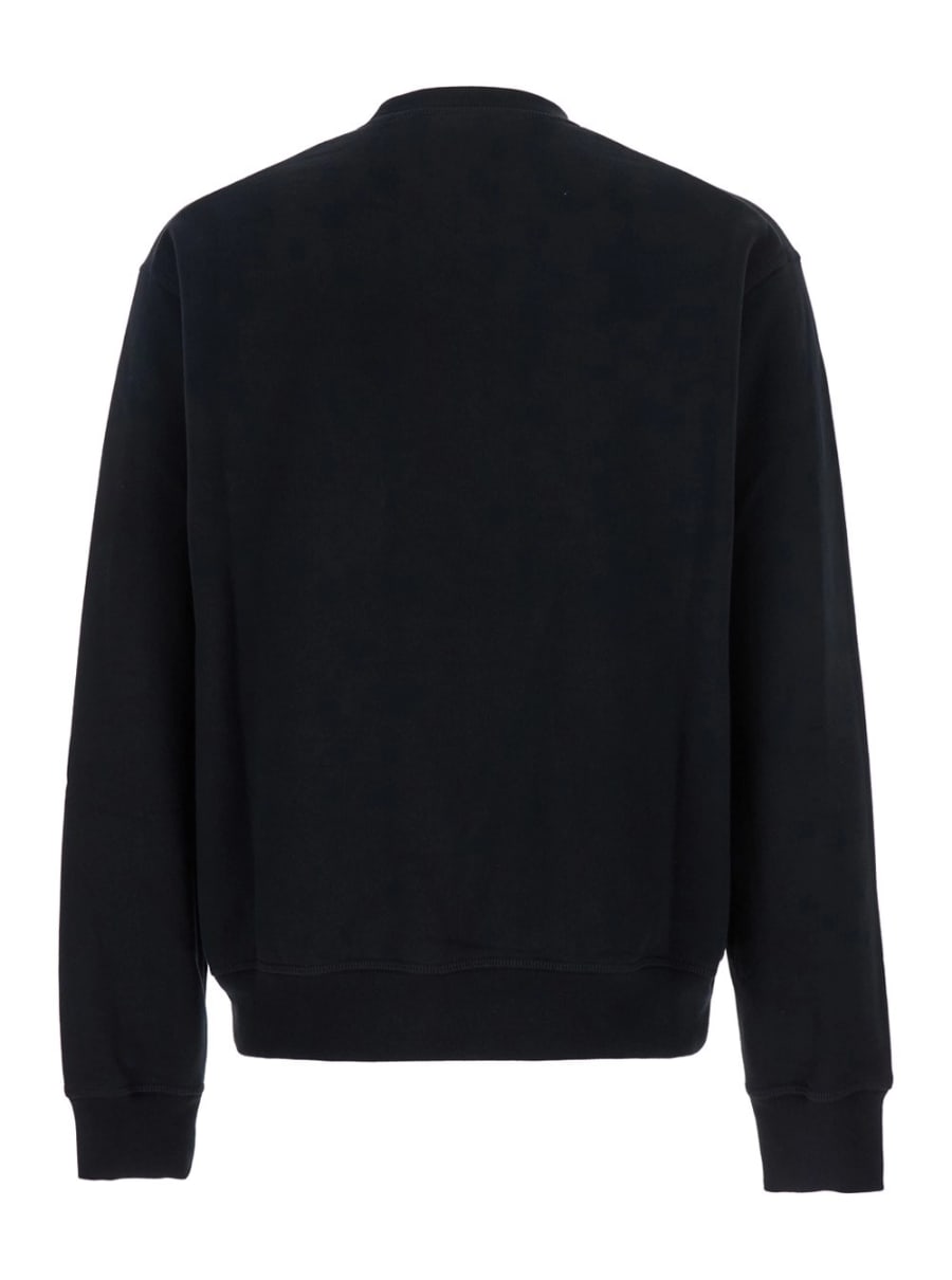 Dsquared2 Felpa 'Ducati x D2' con Logo Impresso sul Fronte in Cotone Nera Uomo, view 2